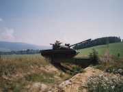 T-55/54 při přemostěn