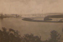 Povodně roku 1926, pohled na areál Technického cvičiště od dnešní nemocnice