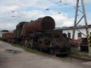 Ruina parní lokomotivy v depu