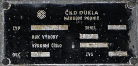 Výrobní štítek silnostěnných vrat ŽDV-16