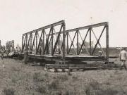 Konstrukce R.W. mostu při cvičném sestavení na souši